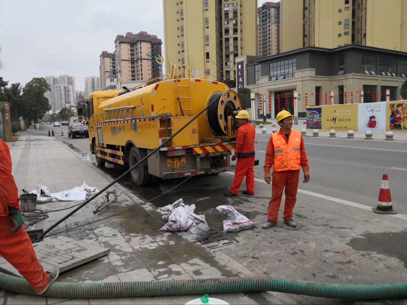 贞丰排污管道清淤-管道清洗